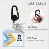 Badge Holder with Carabiner Clip Lightweight Portable Widely Used Heavy-Duty Retractable Badge Clip Key Holder