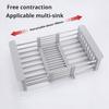 Stainless Steel Drain Rack Retractable Design Large Capacity Rust-Proof Corrosion Resistant Kitchen