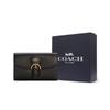 Coach Kleo Casual Travel Buckle Flap Clutch Leather Handbag Wallet Small Women handbag Black C6896-IMBLK