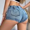 Джинсы женские больших размеров с высокой талией, сексуальные шорты-бойфренды, повседневные брюки