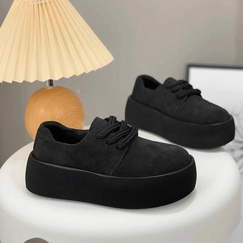 Leopard Women Platform Shoes Flats Suede Casual Sneakers Woman 2024 Trend New Cozy Walking Shoes Autumn Brand Mujer Zapatillas