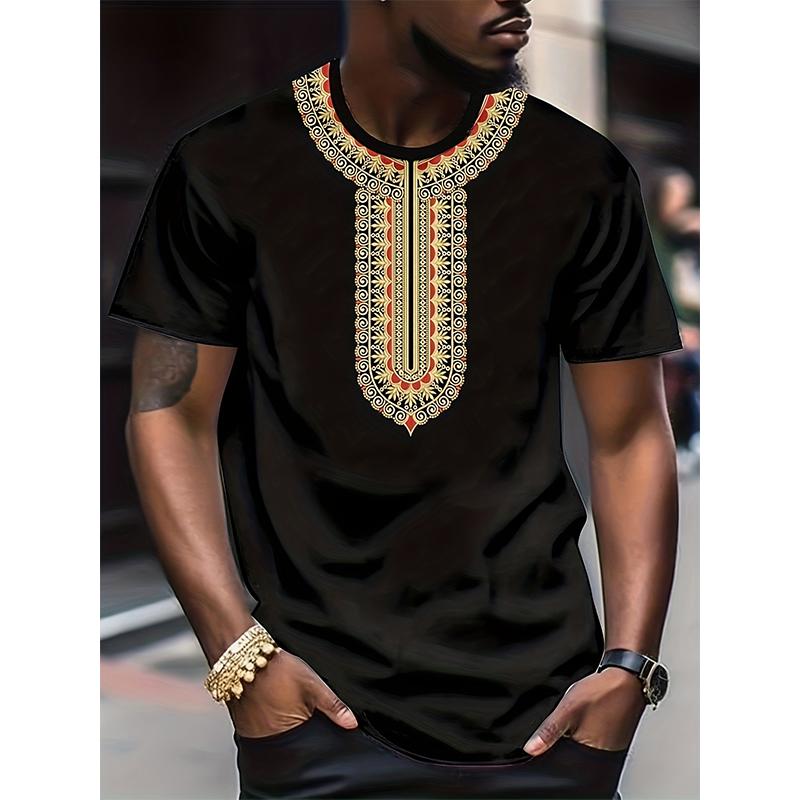 Tribal African Ethnic Style 3D Printed T-shirts, Men's and Women's Comic Short T-shirts