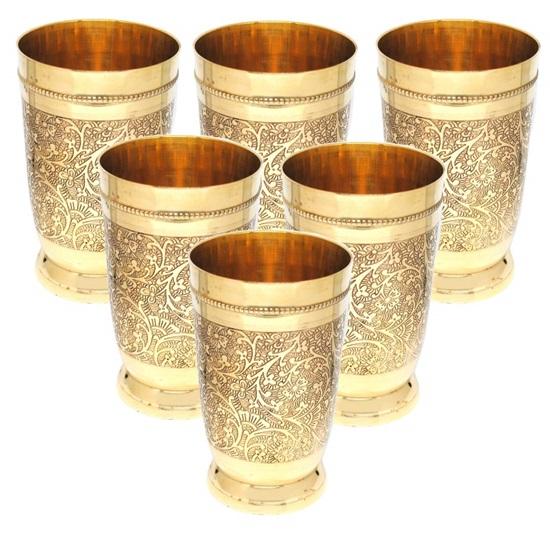 Brass Glass 280 Ml Set of 6
