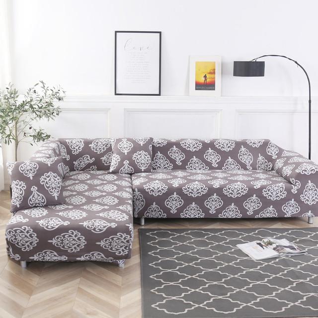 Geometric Corner Sofa Covers For Living Room Elastic Spandex Slipcovers Couch Cover Stretch Sofa Towel L Shape Need Buy 2pieces