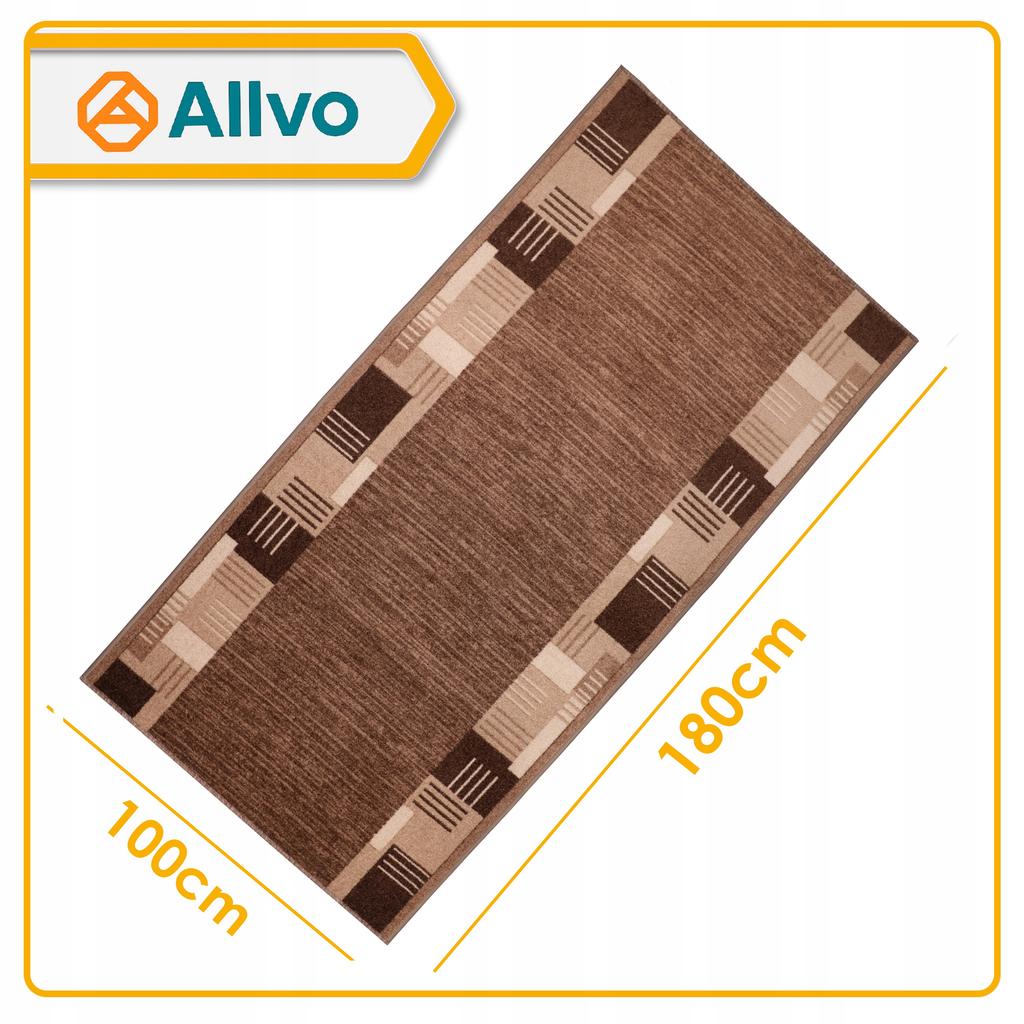 [7] MONTE BROWN 100x180 cm Anti-slip rug D7512