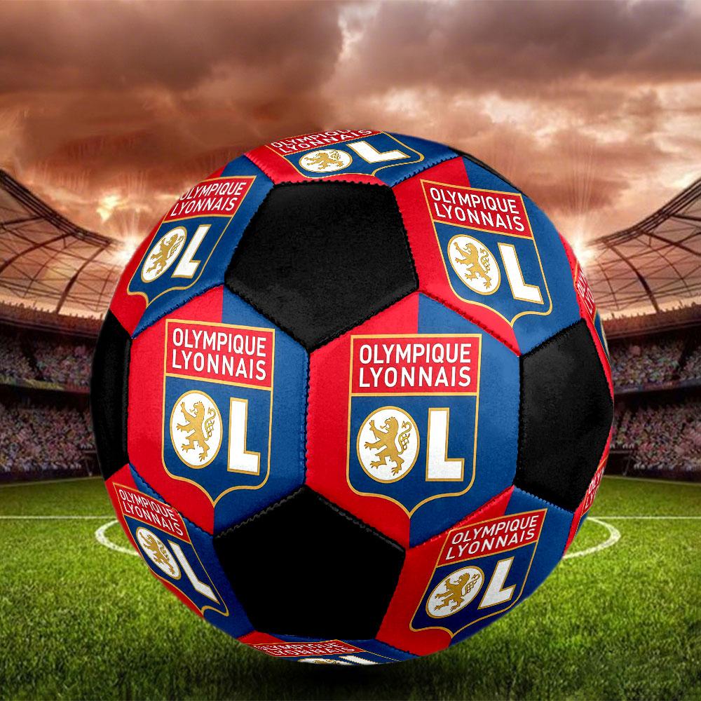 1 шт. Футбольный мяч Olympique Lyonnais, размер 5, Praha, Мяч для мини-футбола, Цветной, Для всех возрастов, Машинная строчка, ПВХ, Готов к соревнованиям, Прочный, Высокий отскок