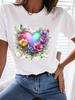 (Asian Size) Clothing T Shirt Tee Top Women Fashion Female Woman Print Sweet Trend 90s Beach Short Sleeve Graphic T-shirts