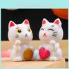 Cat Mini Garden Figurine With Pvc Material For Plant Display And Collection