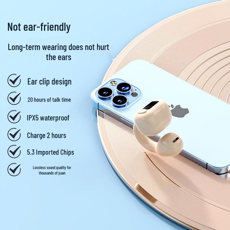 Bluetooth-наушники M10: Новый Clip-On, Двойной или Одиночный, Внешний Звук, Спортивный и Деловой Стиль.
