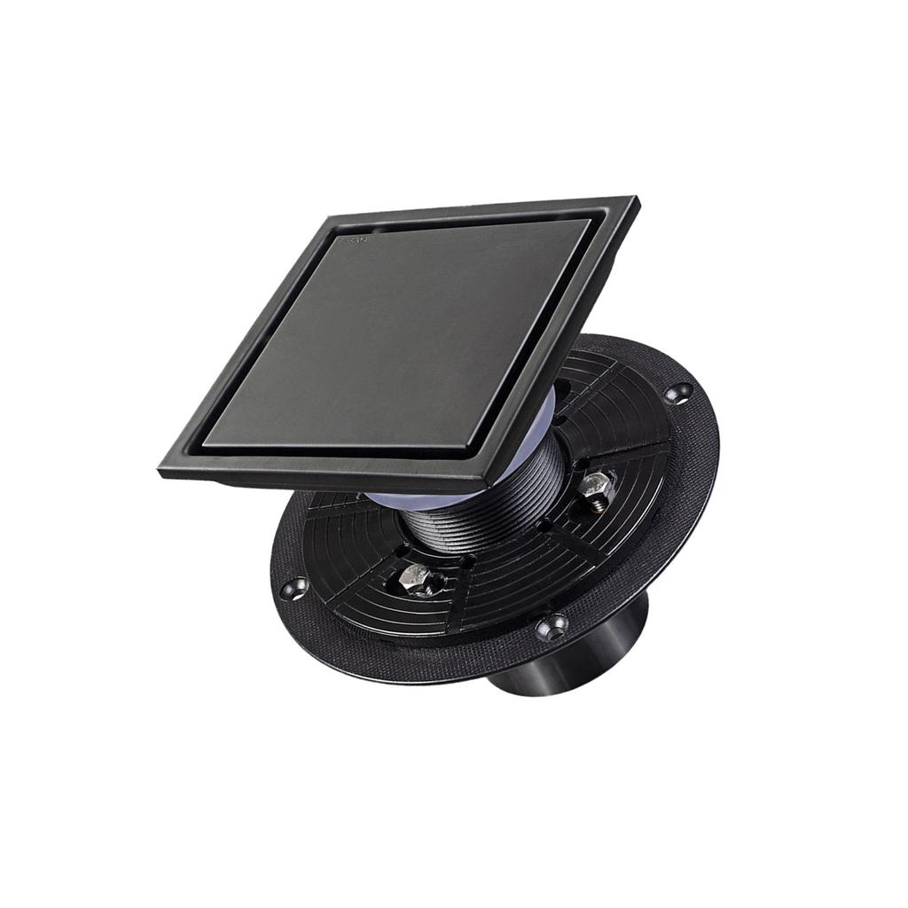 Square Shower Floor Drain 4 Inch Bathroom Drain with Easy Clean Strainer Square Bathroom Drain Simple Installation