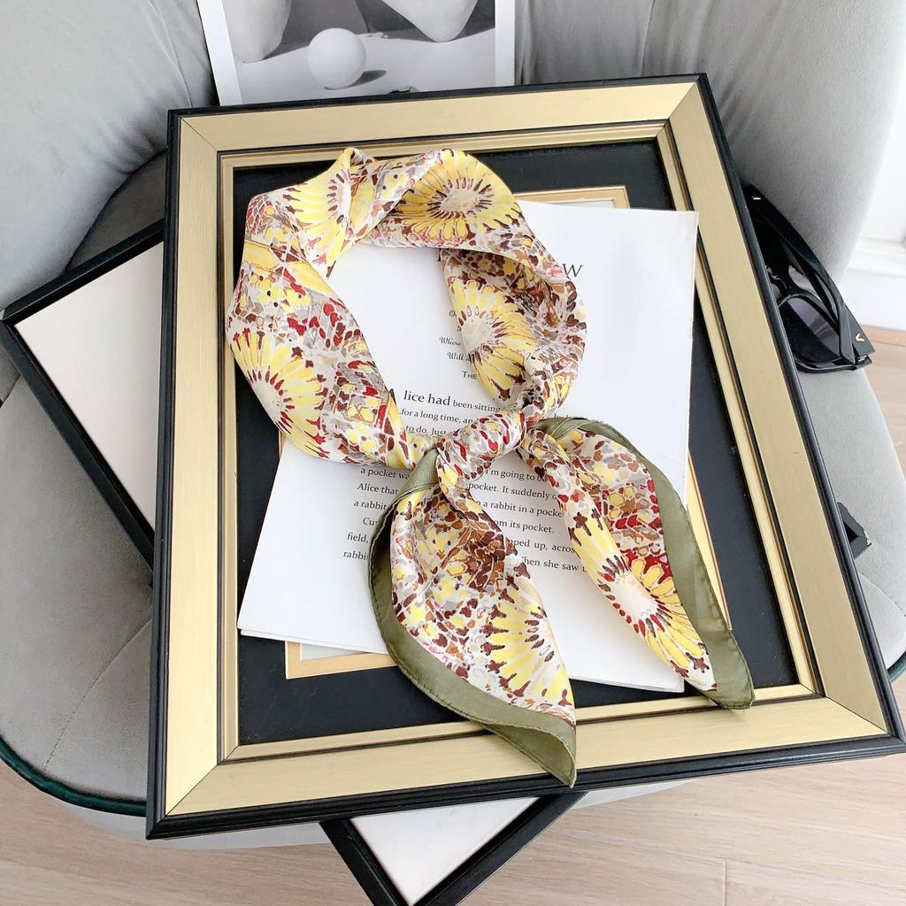 Fashion Handkerchief Neck Scarves Women 70x70cm Small Shawls and Wraps Hijab Scarfs