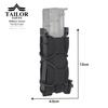 TAILOR JAPAN Airsoft Handgun Magazine Pouch, Open-Top, Authentic Nylon Construction, Fits a Variety of Shapes (Black)