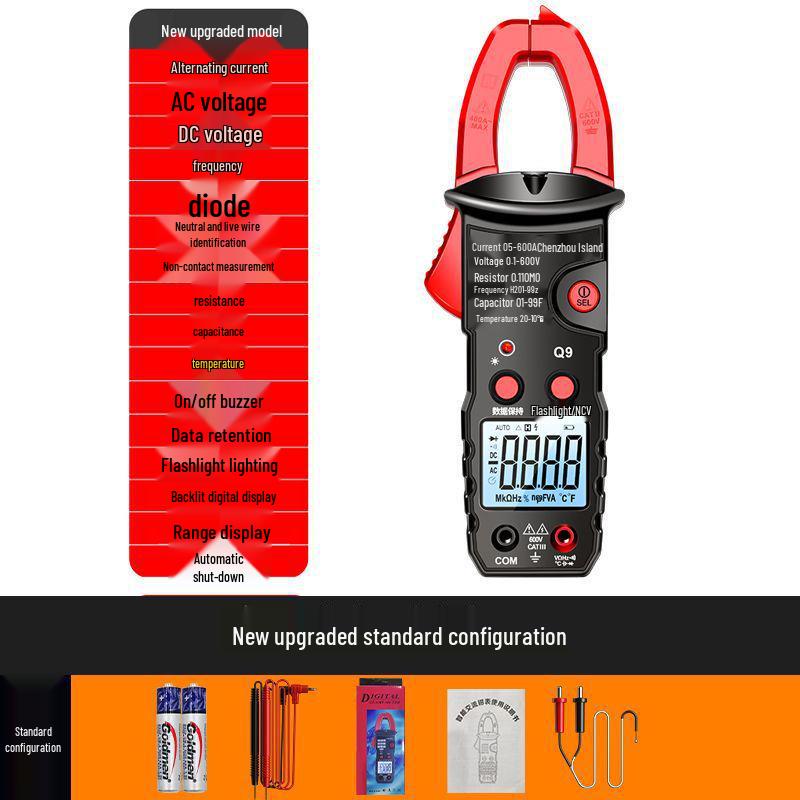 High-Precision Digital Clamp Meter – Automatic Intelligent Multimeter for Electricians