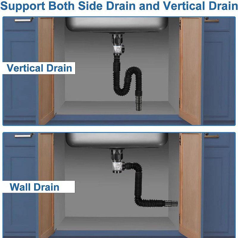 Retractable Deodorant Drainage Tube Basin Installation Universal Flexible Sink Drain Pipe Set For Bathroom Kitchen Accessories