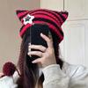 Y2K Slouchy Knitted Beanies Star Woolen Hat Sweet Warm Cap Apparel Accessories