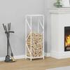 VidaXL Firewood Rack White 34x25x100 Cm, Fireplace Log Holder, Log Holder, Log Rack, 864324