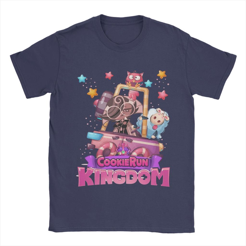 Cookie Run Kingdom Футболки Мужские Чистый Хлопок Забавная Футболка Круглый Вырез Футболки Короткий Рукав Одежда Новинка