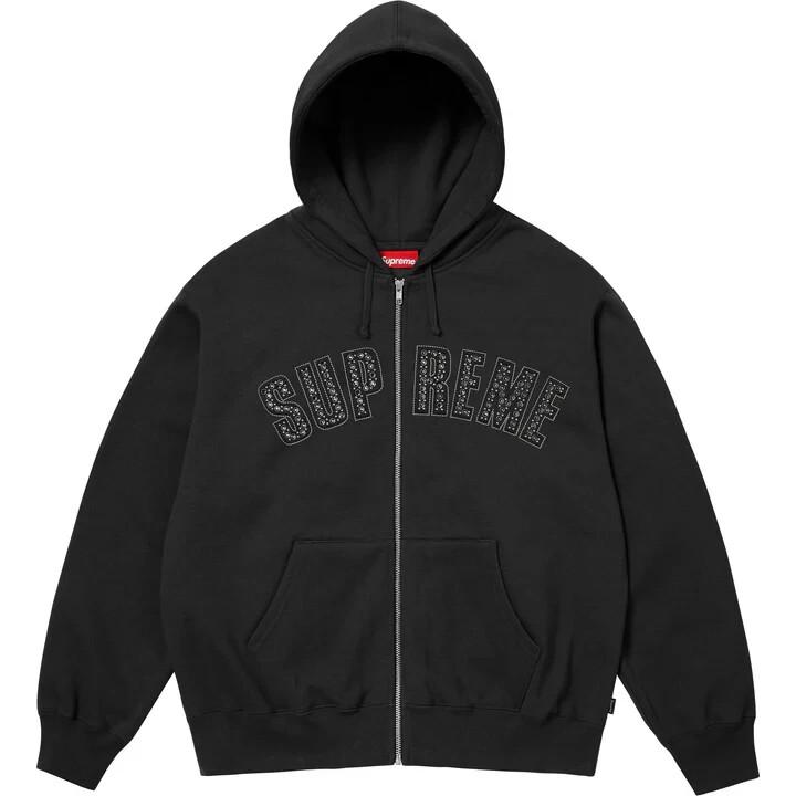 Supreme ББ. Толстовка с капюшоном на молнии Simon Черная