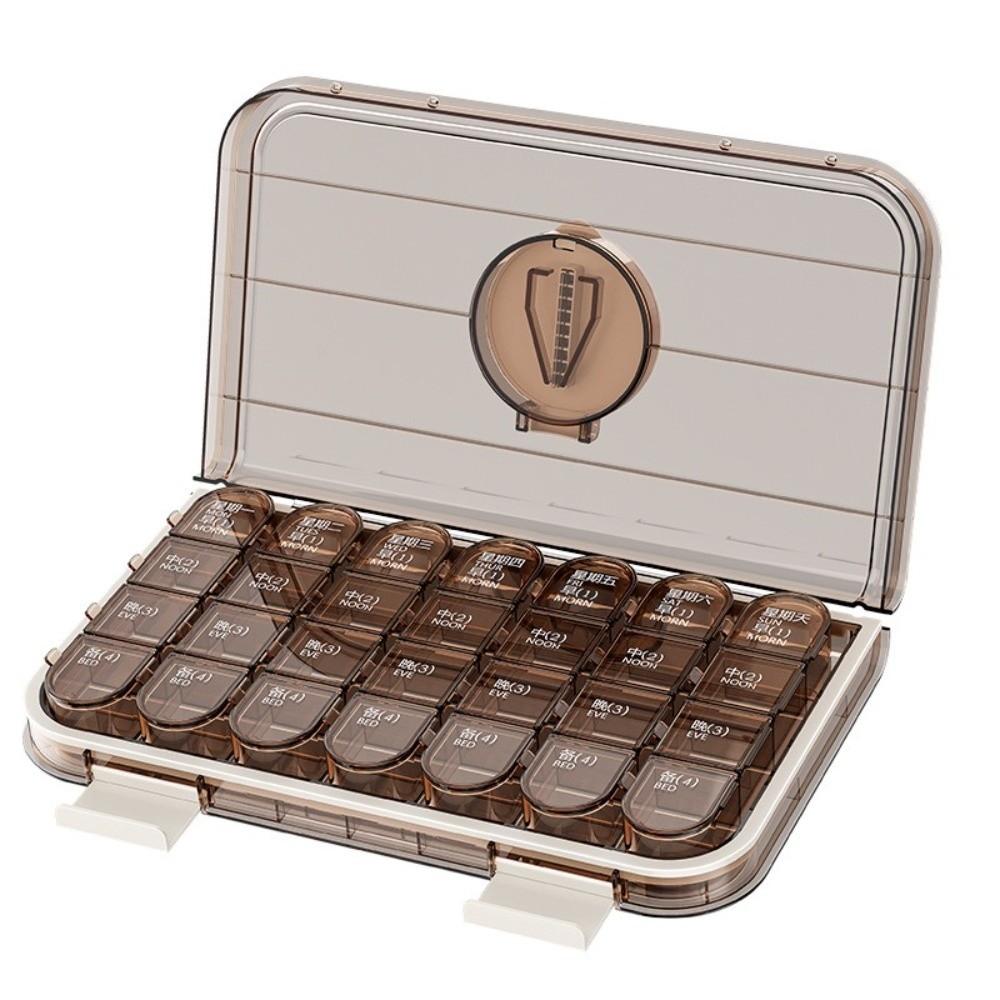 Three Times Day Pill Cutter Box Large Capacity Drug Dispensing Case Vitamin Storage
