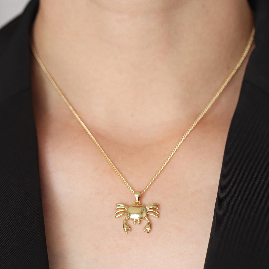 Океанский ветер Дизайн Чувство Личность Краб Раковина Морская звезда Черепаха Кит Медь Позолоченная Подвеска Ожерелье