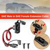 SAE Male To SAE Female Extension Cable Quick Disconnect 12AWG 30cm Waterproof Solar Panel Extension Cable for Car RV Battery
