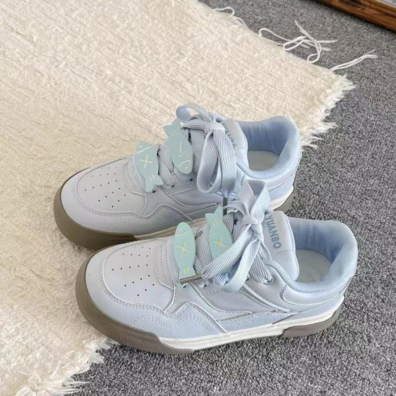 Wasteland Wind Niche Original Platform Sports Board Shoes Women's Ins Tide 2025 Spring New Student Casual White Shoes