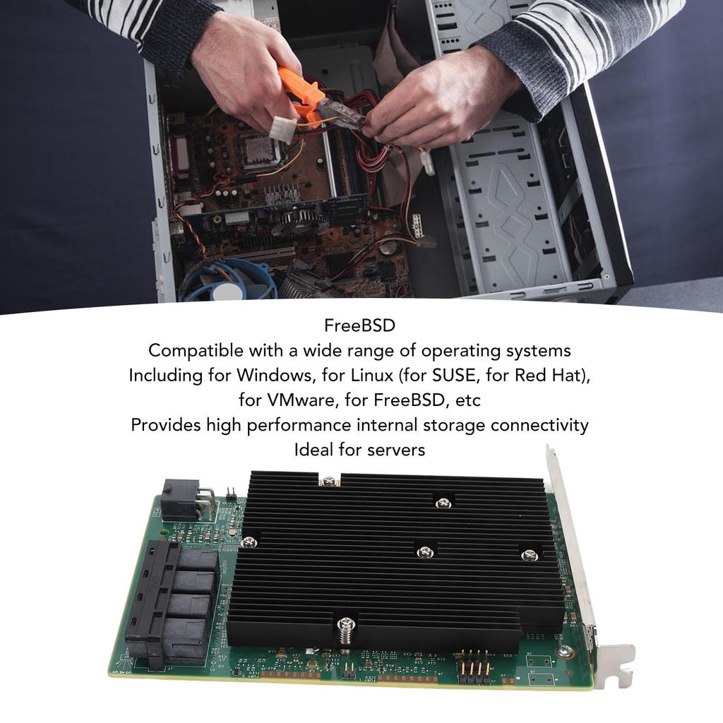 LSI SAS Controller HBA 12Gbps SAS Host Bus PCIe RAID for and FreeBSD 9300-16i Card, 16-Port Adapter, 3.0 Expander, Non-RAID, Linux, VMware,