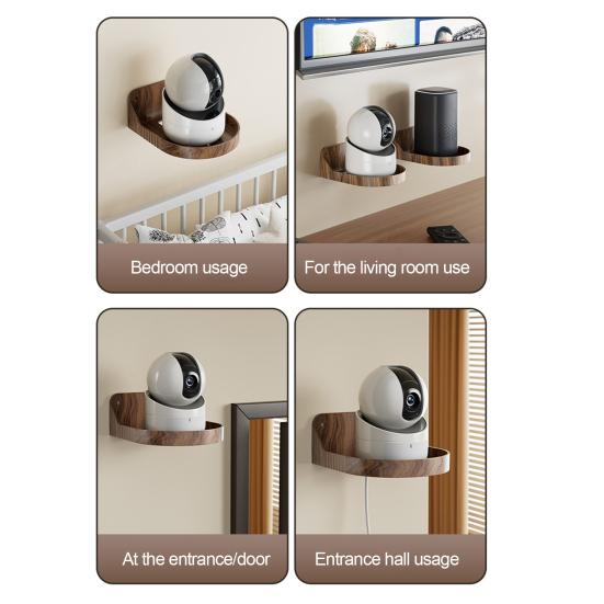 Клейкое настенное крепление для камеры видеонаблюдения, настенная плавающая полка для видеоняни, для спальни, кухни, гостиной, подставка-кронштейн для хранения маршрутизатора, для внутренней камеры