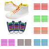 DYS 12Pcs Creative Solid Color Unisex Silicone Elastic Arrow Shape No Tie Shoelaces
