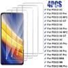 4 шт. полноэкранное закаленное стекло для xiaomi poco x6 x5 x4 pro x3 nfc gt защитное стекло для poco x7 pro m4 m5 m5s m6 pro 5g стекло