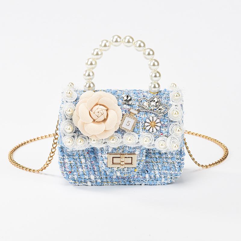 Милая мультяшная женская сумка через плечо с жемчугом и кошелек для монет