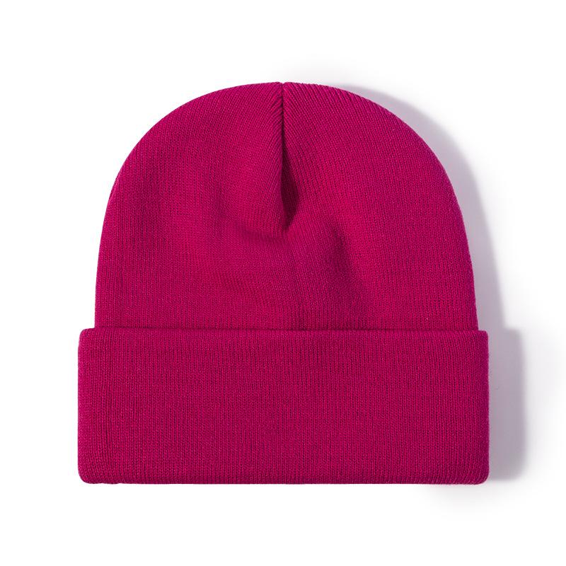 Knitted Beanie Cap Winter Accessories Multicolored Beanies Custom Embroidery Acrylic Fashion Skullies Hats Winter Knitted Hat