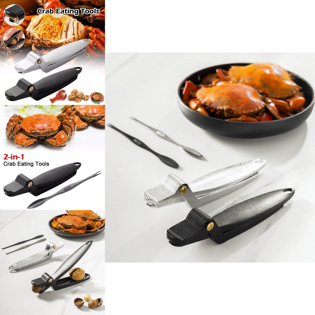 Инновационный набор многофункциональных щипцов для крабов из цинкового сплава, современные минималистичные инструменты для поедания крабов