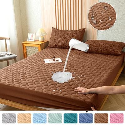 Супер водонепроницаемый стеганый матрас для кровати, набор чехлов для односпальной двуспальной кровати, защита от намокания, пылезащитная простыня на кровати