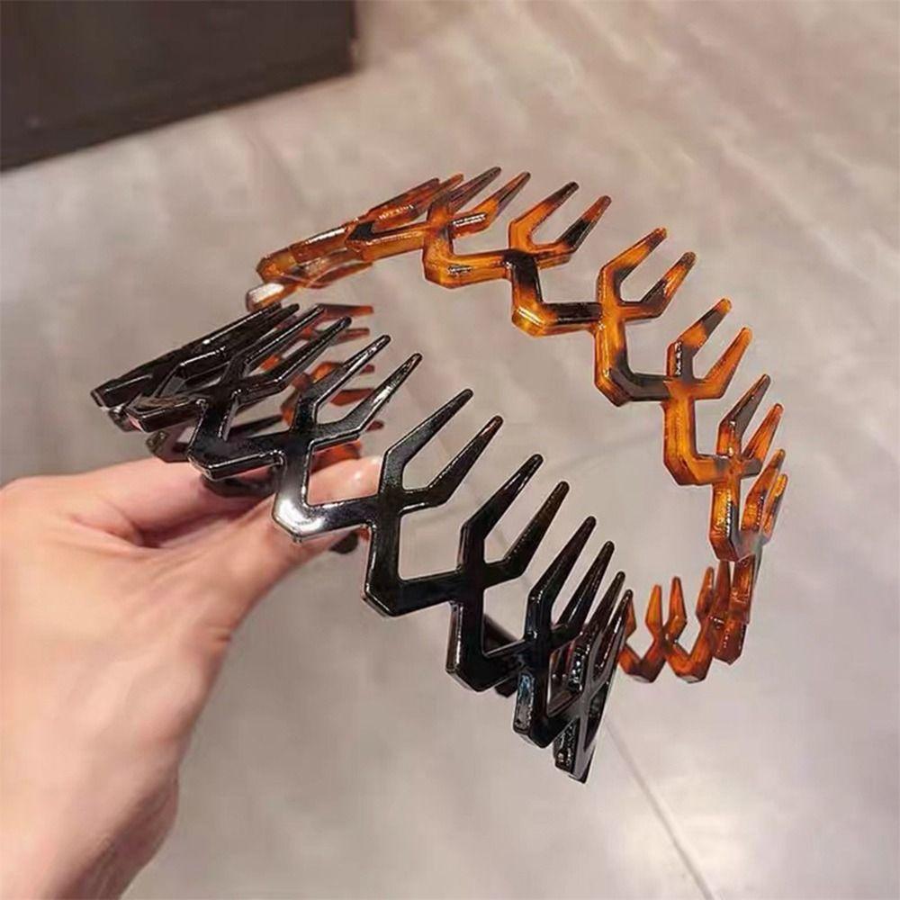 4Pcs Plastic Zigzag Hairband Makeup Headband Hair Hoop High-quality Teeth Hair Band Washing Face