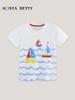 Summer Boys' European-Style Short-Sleeve Printed T-Shirts for Toddlers & Kids