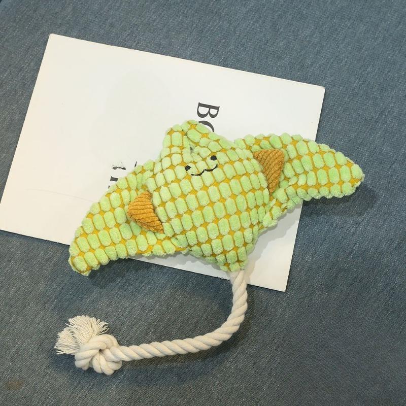 Игрушки для собак Плюшевая игрушка Манта Скат Голосовые игрушки для укуса собаки Прочные игрушки для прорезывания зубов для собак