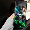 Чехол Demon Slayer Shinazugawa Sanemi для Samsung Galaxy Z Flip7 Flip6 Flip5 Flip4 Flip3 5G Жесткий чехол для телефона Z Flip 7 6 5 4 3 Черный