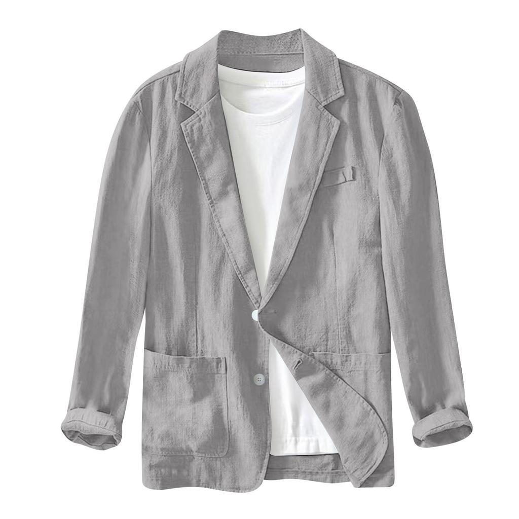 Мужская повседневная модная куртка, однотонная, с длинным рукавом, с карманами