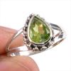 Натуральный драгоценный камень перидот, ручная работа, ювелирное кольцо из чистого серебра 925 пробы, размер 6,5 O9m45
