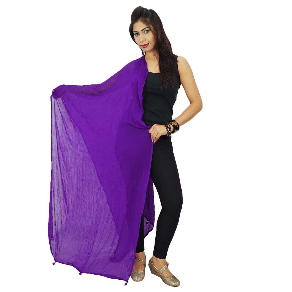 Длинный палантин из шифоновой смеси Dupatta Neck Wrap Женские индийские шарфы Chunni
