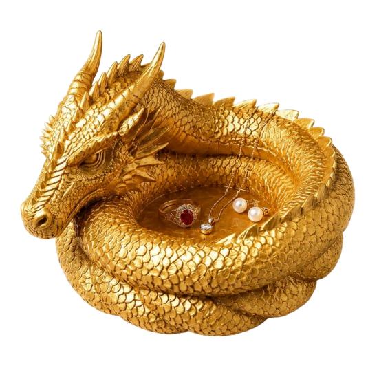 3D-печатная фэнтезийная драконья шкатулка-поддон, готическая драконья шкатулка-поддон, настольный лоток для хранения ключей, органайзер для украшений, настольный компаньон для домашнего офиса