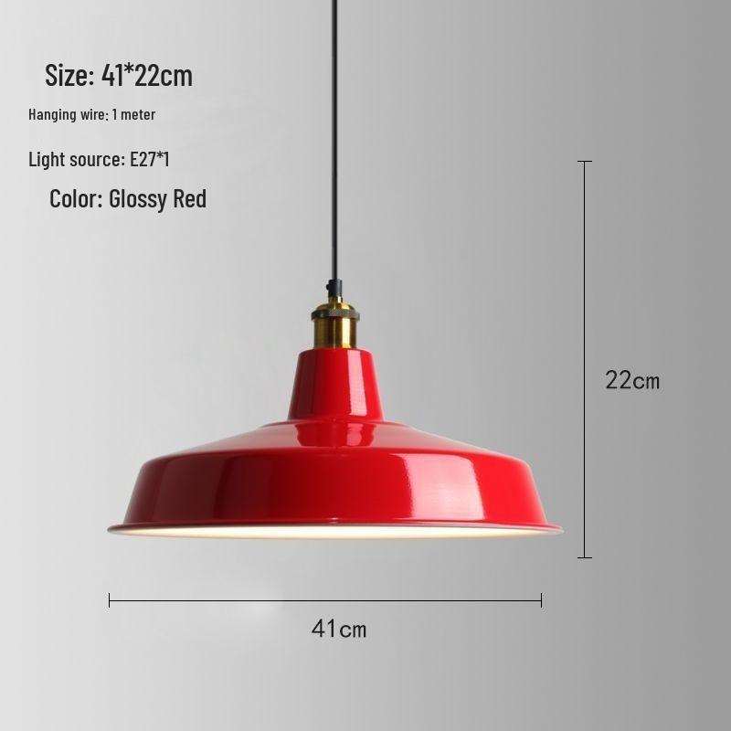 Красная ретро скандинавская индустриальная люстра - Идеально подходит для магазинов молочного чая, баров, ресторанов и кафе.