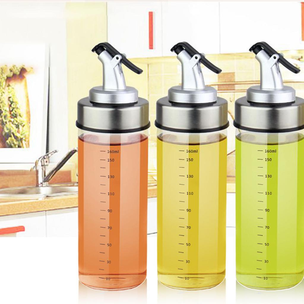 Heat Resistant Glass Oil Bottle For Kitchen Leak Proof And Large Capacity Liquid Dispenser For Soys Sauce and Vinegar