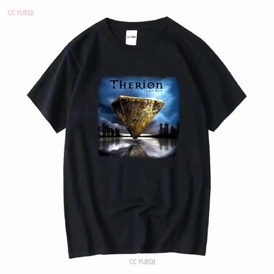THERION LEMURIA НОВЫЙ Мерч группы Черная футболка винтажная Выстиранная мужская Майка для повседневной носки Слегка мягкая уличная одежда Унисекс мода