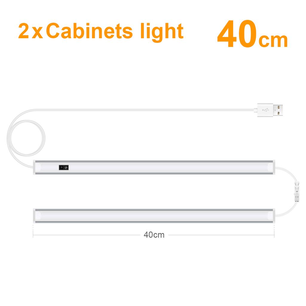 Светодиодная подсветка под шкаф, кухонная светодиодная планка для шкафа, алюминиевая яркая светодиодная лента, бесконтактная лампа с датчиком движения для шкафа, столешницы