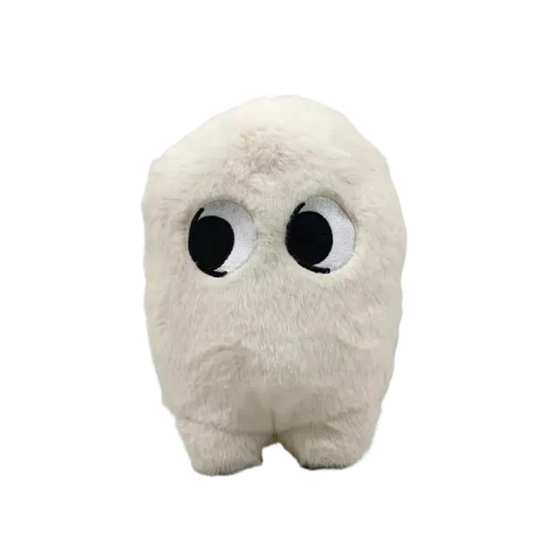 Cute Big Eyes White Plush Doll Soft Fluffy Anime Stuffed Animal Kawaii Birthday Gift For Fans Collection