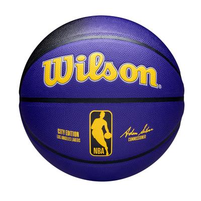 Баскетбольный мяч Wilson NBA TEAM City Collection Lakers WZ4033814XB7 Для игры в помещении/на улице Размер: нет. 7 / Диаметр: приблизительно. 24.5см Лейкерс