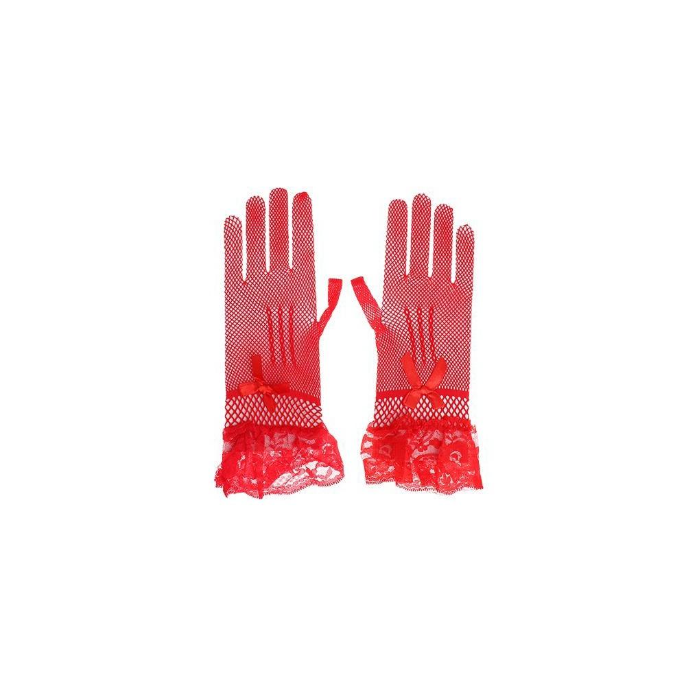 Детские свадебные перчатки с бантом, короткие женские перчатки для девочки, праздничные перчатки принцессы для дня рождения