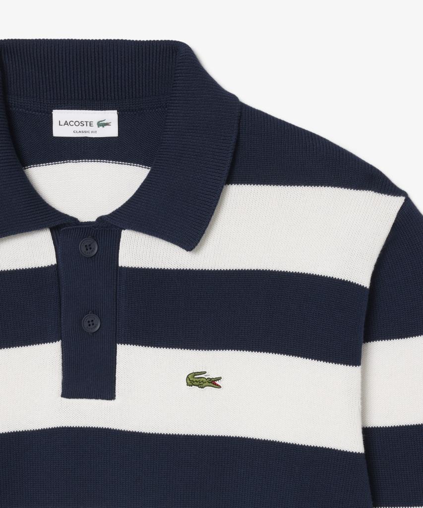 LACOSTE Men'S Bold Stripe Cotton Sweater Polo Shirt Ah0488-56N Hhw